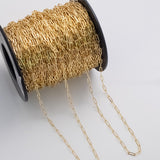 Paperclip 3x9mm CCC Ion Plated Brass Chain - Tarnish Resistant Wholesale 1 yard per order