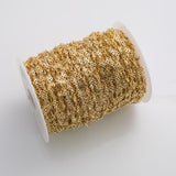 Clover Leaf 6mm CCC Ion Plated Brass Chain - Tarnish Resistant Wholesale 1 yard per order