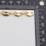 8x11mm CCC Ion Plated Brass Chain - Tarnish Resistant Wholesale 1 yard per order
