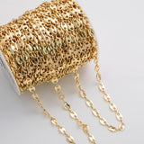 8x11mm CCC Ion Plated Brass Chain - Tarnish Resistant Wholesale 1 yard per order