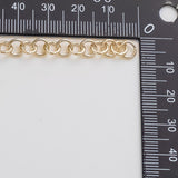 6mm Round Rolo Chain Ion Plated Brass Chain - Tarnish Resistant Wholesale 1 yard per order