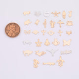 Animal Gold Filled Connectors Permanent Jewelry Connector Selection Intricate Detail - 14kt gold filled or Sterling Silver - Made in the USA