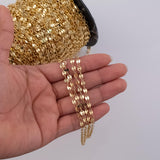 4mm Sequin Disc Chain Ion Plated Brass Chain - Tarnish Resistant Wholesale 1 yard per order