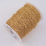 Paperclip Round 4x8mm CCC Ion Plated Brass Chain - Tarnish Resistant Wholesale 1 yard per order