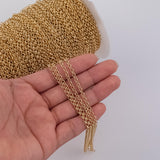 3mm Rolo CCC Ion Plated Brass Chain - Tarnish Resistant Wholesale 1 yard per order