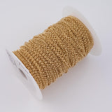 3mm Rolo Chain Ion Plated Brass Chain - Tarnish Resistant Wholesale 1 yard per order