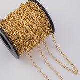 5x11mm Paperclip Chain Ion Plated Brass Chain - Tarnish Resistant Wholesale 1 yard per order