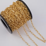 5x11mm CCC Ion Plated Brass Chain - Tarnish Resistant Wholesale 1 yard per order