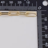 Flattened Paperclip Chain 6x14mm Ion Plated Brass Chain - Tarnish Resistant Wholesale 1 yard per order