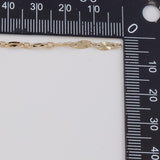 Double Flat Chain Ion Plated Brass Chain - Tarnish Resistant Wholesale 1 yard per order