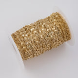 Double Flat Chain Ion Plated Brass Chain - Tarnish Resistant Wholesale 1 yard per order