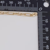 3.5mm Figaro Italian Chain Long and Short Ion Plated Brass Chain - Tarnish Resistant Wholesale 1 yard per order