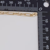 3.5mm Figaro Italian Chain Long and Short Ion Plated Brass Chain - Tarnish Resistant Wholesale 1 yard per order