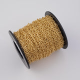 3.5mm CCC Ion Plated Brass Chain - Tarnish Resistant Wholesale 1 yard per order