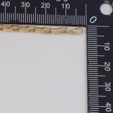 3mm Rectangle CCC Ion Plated Brass Chain - Tarnish Resistant Wholesale 1 yard per order