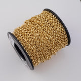 3mm Rectangle CCC Ion Plated Brass Chain - Tarnish Resistant Wholesale 1 yard per order