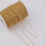 3mm Heart CCC Ion Plated Brass Chain - Tarnish Resistant Wholesale 1 yard per order