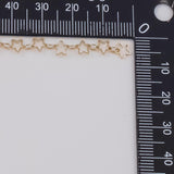 5mm Heart CCC Ion Plated Brass Chain - Tarnish Resistant Wholesale 1 yard per order