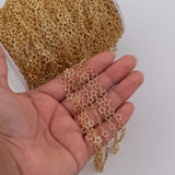 5mm Heart CCC Ion Plated Brass Chain - Tarnish Resistant Wholesale 1 yard per order