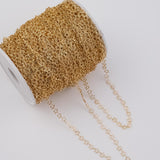 5mm Heart CCC Ion Plated Brass Chain - Tarnish Resistant Wholesale 1 yard per order