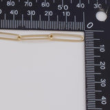 4x20mm Paperclip CCC Ion Plated Brass Chain - Tarnish Resistant Wholesale 1 yard per order