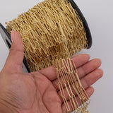 4x20mm Paperclip CCC Ion Plated Brass Chain - Tarnish Resistant Wholesale 1 yard per order
