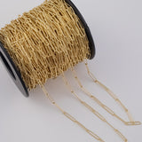 4x20mm Paperclip CCC Ion Plated Brass Chain - Tarnish Resistant Wholesale 1 yard per order