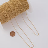 1.5mm Rolo CCC Ion Plated Brass Chain - Tarnish Resistant Wholesale 1 yard per order