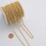 4mm CCC Ion Plated Brass Chain - Tarnish Resistant Wholesale 1 yard per order