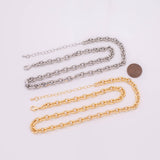 18" Faceted Oval Necklace 6x9mm 14k Gold Plated Ion Silver Necklace Charm Bar Necklace
