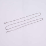18" 14k Gold Plated Ion Necklace Double Flat Chain Silver 2mm Chain
