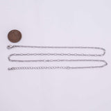 16" 18" Sunburst Figaro Necklace Charm Bar Gold Necklace Silver Bracelet Italian Figaro Sunburst Sun Burst Chain 2.5x5m