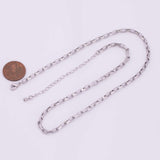18" Rectangle Necklace 14k Gold Plated Ion Silver Necklace Rectangle Necklace 3mm