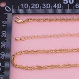 18" 14k Gold Plated Ion Necklace Charm Bar Necklace Oval 3.5x4mm