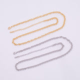 16" 14k Gold Plated Ion Necklace Charm Bar Necklace Round Rolo Necklace 4mm