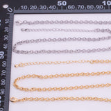 16" Gold PVD Ion Plated Necklace Charm Bar Necklace Oval 3.5x4mm