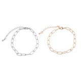 Paperclip Bracelet for Charm Bars 5x10mm 14k Gold pvd Ion Plated