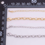 16" 14k Gold PVD Ion Plated Tarnish Resistant Necklace Charm Bar Necklace Rolo Oval Chain Necklace