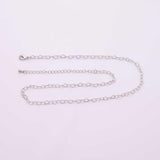 18" 14k Gold pvd Ion Plated Tarnish Resistant Silver Necklace Charm Bar Necklace Heart Necklace 3mm