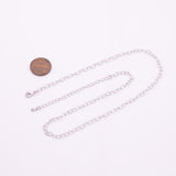18" 14k Gold PVD Ion Plated Tarnish Resistant Silver Necklace Charm Bar Necklace Heart Necklace 3mm