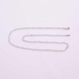 18" 14k Gold PVD Ion Plated Tarnish Resistant Silver Necklace Charm Bar Necklace Heart Necklace 3mm