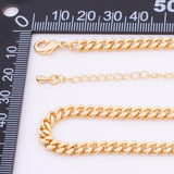 18" Cuban Chain necklace 14k Gold PVD Ion Plated Tarnish Resistant Silver Necklace Cuban Curb Chain Necklace 5mm