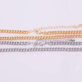 18" Cuban Chain Necklace 14k Gold PVD Ion Plated Tarnish Resistant Necklace Charm Bar Necklace Cuban Curb Chain Necklace 4.5mm