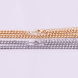 16" Cuban Chain Necklace 14k Gold PVD Ion Plated Tarnish Resistant Necklace Charm Bar Necklace Cuban Curb Chain Necklace 4.5mm