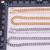 16" Cuban Chain Necklace 14k Gold PVD Ion Plated Tarnish Resistant Necklace Charm Bar Necklace Cuban Curb Chain Necklace 4.5mm
