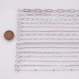 Silver Tone White Gold dainty selection minimalist bracelet chains • figaro satellite cube oval fancy heart bracelets in silver • bridesmaid
