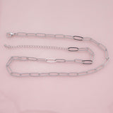 16"18" Silver Satellite Necklace Paperclip Chain Silver 5x14mm Chain