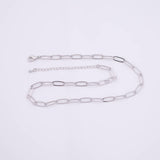 16"18" Silver Satellite Necklace Paperclip Chain Silver 5x14mm Chain
