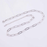 16"18" Silver Satellite Necklace Paperclip Chain Silver 5x14mm Chain