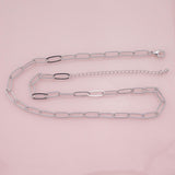 16"18" Silver Satellite Necklace Paperclip Chain Silver 5x14mm Chain